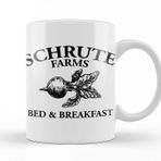 Baskı Dükkanı The Office Schrute Farms Bed Breakfast Porselen Beyaz Kupa Bardak