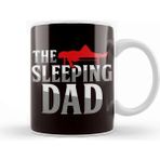 Baskı Dükkanı The Sleeping Dad Papa Father Daddy Poppa Stepdad Husband Kupa