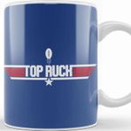 Baskı Dükkanı Top Gun Top Ruck Rugby Ball Logo Kupa Bardak
