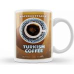 Baskı Dükkanı Türk Kahvesi Porselen Beyaz Kupa Bardak
