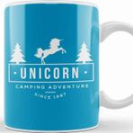 Baskı Dükkanı Unicorn Camping Adventure Summer Camp Kupa