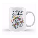 Baskı Dükkanı Unicorn I Sweat Rainbow Pixel Art Kupa