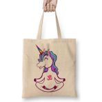 Baskı Dükkanı Unicorn Yoga Bez Çanta