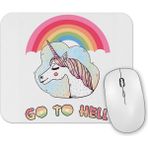 Baskı Dükkanı Unicornio Go To Hell Mouse Pad