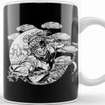 Baskı Dükkanı Uzui Tengen Black And White Demon Slayer Kupa