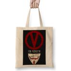 Baskı Dükkanı V For Vendetta Afiş Bez Çanta