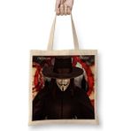 Baskı Dükkanı V For Vendetta Freedom Forever Bez Çanta
