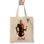 Baskı Dükkanı Vikings Floki Black Bez Çanta