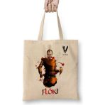 Baskı Dükkanı Vikings Floki Black Knight Bez Çanta