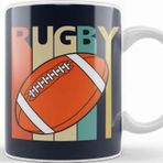 Baskı Dükkanı Vintage 1980S Rugby Player Kupa Bardak