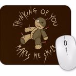 Baskı Dükkanı Voodoo Doll Thinking of You Makes Me Smile Mouse Pad