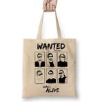 Baskı Dükkanı Wanted Dead Or Alive Bez Kadın Günlük Çanta