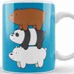 Baskı Dükkanı We Bare Bears 010 Beyaz Porselen Kupa Bardak