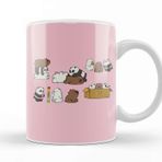Baskı Dükkanı We Bare Bears Cute Beyaz Porselen Kupa Bardak