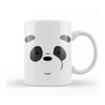 Baskı Dükkanı We Bare Bears Panda Face Beyaz Porselen Kupa Bardak