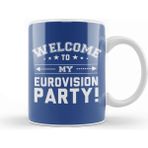 Baskı Dükkanı Welcome To My Eurovision Party Beyaz Porselen Kupa Bardak