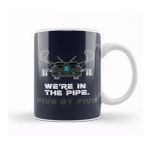 Baskı Dükkanı Were In The Pipe Five By Five Aliens Beyaz Porselen Kupa Bardak