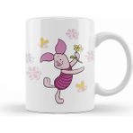 Baskı Dükkanı Winnie Pooh Piglet 3 Beyaz Porselen Kupa Bardak