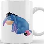 Baskı Dükkanı Winnie The Pooh Eeyore Beyaz Porselen Kupa Bardak