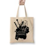 Baskı Dükkanı Witcher Is Coming Bez Kadın Günlük Çanta