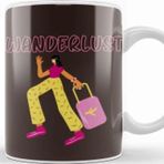 Baskı Dükkanı Woman Travel Gift Design Lover Trippin Wanderlust Journey Adventurer Vacation Kupa