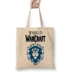 Baskı Dükkanı World of Warcraft Alliance Bez Kadın Günlük Çanta