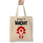 Baskı Dükkanı World of Warcraft Horde Bez Kadın Günlük Çanta