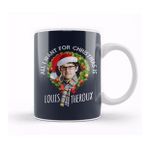 Baskı Dükkanı Wreath All I Want For Christmas Is Louis Theroux Beyaz Porselen Kupa Bardak