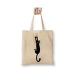 Baskı Dükkanı Yaramaz Kedi Black Cat Holding Bez Çanta