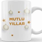 Baskı Dükkanı Yeni Yıl Hediyesi Mutlu Yıllar Kupa Bardak