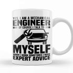 Baskı Dükkanı Yes I Am A Mechanical 01 Beyaz Porselen Kupa Bardak