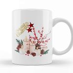 Baskı Dükkanı Yılbaşı Yeni Yıl Konseptli Candle Merry Christmas Kupa Bardak