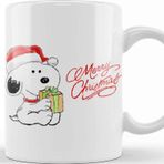 Baskı Dükkanı Yılbaşı Yeni Yıl Konseptli Snoopy Merry Christmas Kupa Bardak