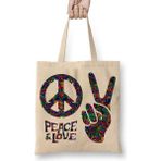 Baskı Dükkanı Zafer ve Barış Işareti Peace Lowe Bez Çanta