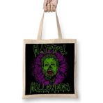 Baskı Dükkanı Zombie Purple Grunge Splatter Happy Halloween Bez Çanta