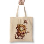 Baskı Dükkanı Zombie Sponge Bob 01 Bez Çanta