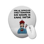 BASKI DÜNYASI Kız Kardeş Yazılı Bilek Destekli Oval Mouse Pad