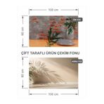 Baskı Madeni 3D Çift Taraflı Fotograf Çekim Fonu, zemini ( yemek, ürün vb. Çekim fonu ) 100x60 cm