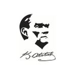 Baskı Madeni Atatürk Silueti ve Imzası Oto Sticker Siyah (32 x 27 Cm)