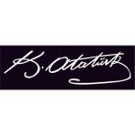 Baskı Marketim Kemal Atatürk Imza 15X4CM Araç Motor Etiket Sticker Folyo - Beyaz - 15 x 4 cm