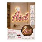 baskigo.com Kişiye Özel İsimli LED Işıklı Ahşap İsimlik Bebek Odası Duvar Dekoru Peri Ledli Kapı Süsü