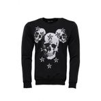 Baskılı Bisiklet Siyah Yaka Sweatshirt | Wessi