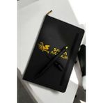 Baskılı Defter ve Keçeli Tükenmez Kalem Touch Padli Isme Özel - 18S-Siyah