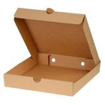 Baskılı E Dalga Kare Kıymalı Peynirli Pide Kutusu Kraft Karton - 26x26x4 Cm. - 100 Adet