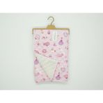 Baskılı Kapitone Içi Peluşlu Battaniye - 90X90 - Pembe - 0 - 12 Ay - MNS4001-PEMBE-0 - 12 Ay Pembe