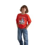 Baskılı Turuncu Sweatshirt 6S10125-88523
