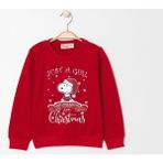 Baskılı Yılbaşı 2ip Şardonlu Sweatshirt - 023-Kırmızı - 4 Yaş