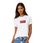 Baskısız & Baskılı Basic Beyaz Kadın Tişört,%100 Pamuklu Tişört (Fragile Baskı, XS)