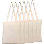 Baskısız Ham Bez Çanta 6'lı 160 Gr. %100 Pamuk Kumaş Punch ve Boyamaya Uygun