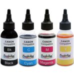 Baskistan Canon 4x100 ml Renkli Bitmeyen Kartuş Mürekkebi